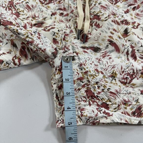 Insight Mens Shorts Sz Small Beige Red Patterned Stretch Hybrid Trunks Pockets - Picture 10 of 10